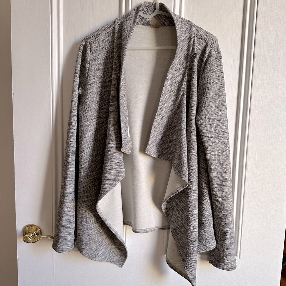 Shape activewear gray wrap sweater athleisure size S